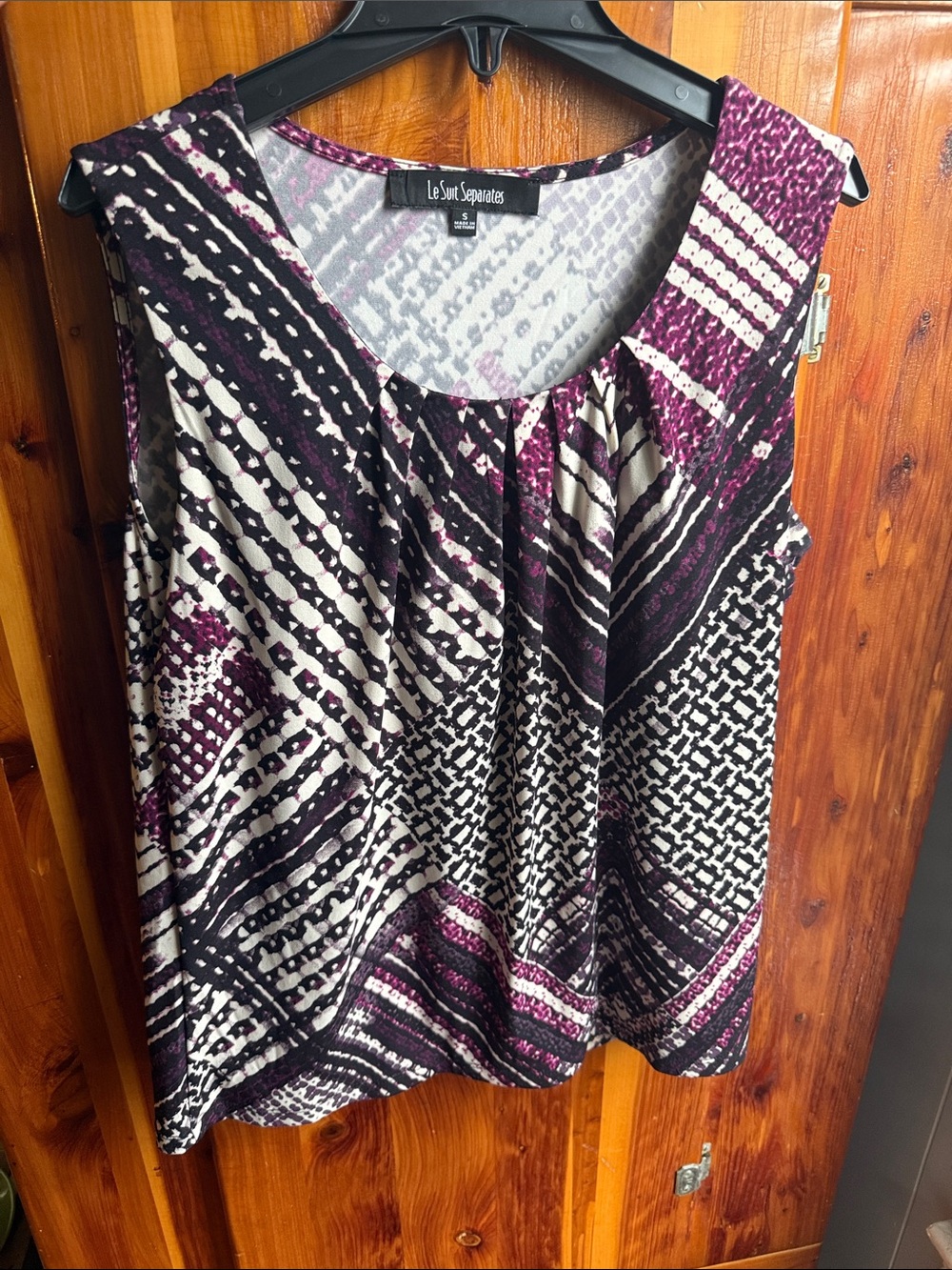 Purple Print Sleeveless Top